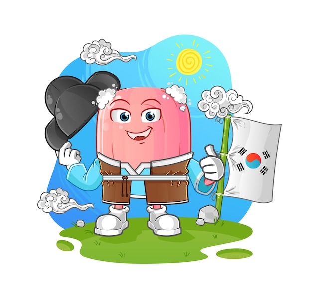 Vector soap korean culture vector cartoon character