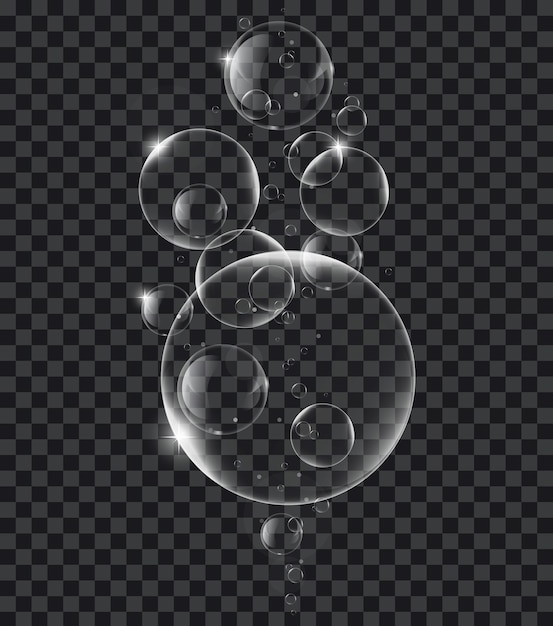 Вектор Мыло или водяные пузыри на прозрачном фоне элемент векторного дизайна eps10 иллюстрация