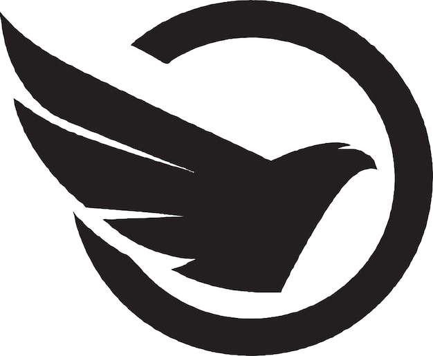 Soaring Bird Vector Logo