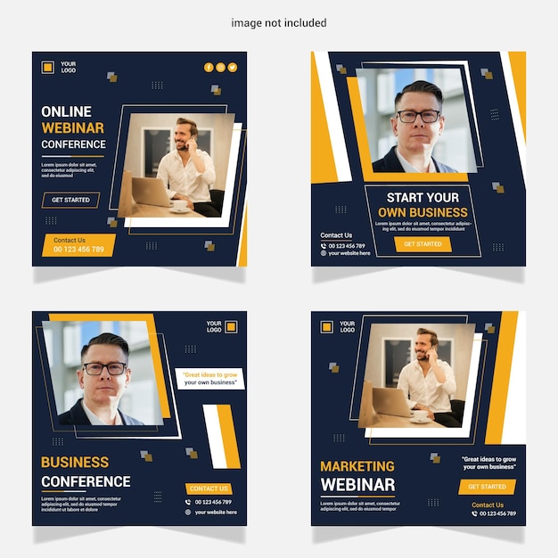 Vector socail media post template