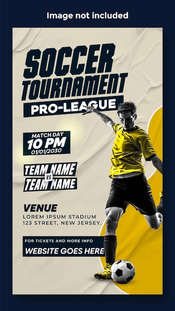 soccer ads story template design