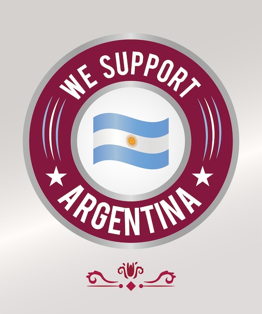 Soccer Badge Flag for Argentina Fans