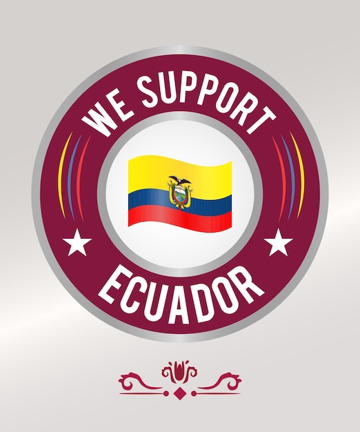 Soccer Badge Flag for Ecuador Fans