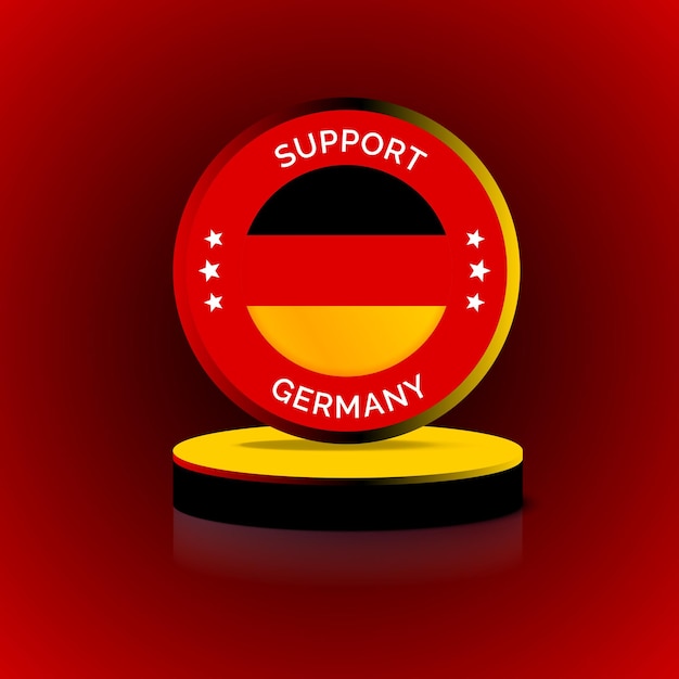 Флаг футбольного значка для сторонника германии