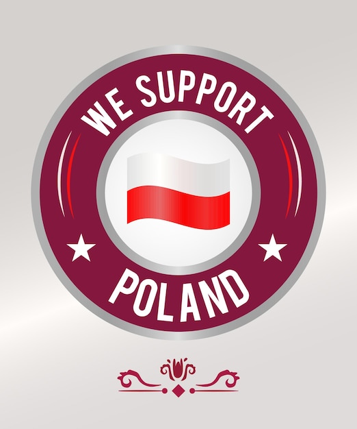 폴란드 팬을 위한 축구 배지 깃발