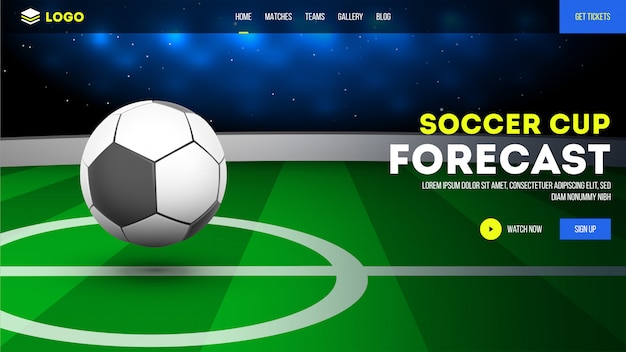 Soccer ball club website.