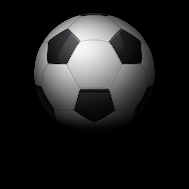Футбольный мяч темный фон.