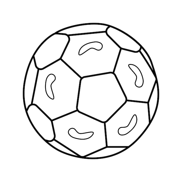 Vector soccer ball in doodle style