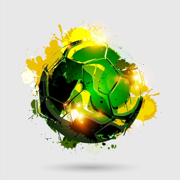 Soccer ball explosion white