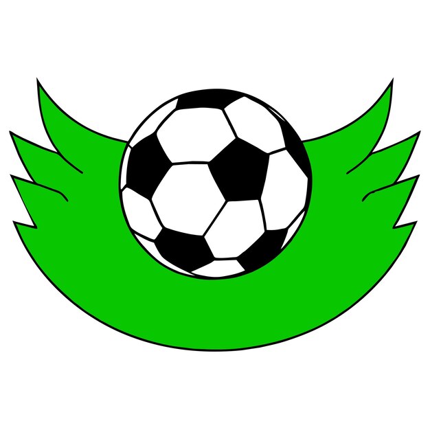 Soccer ball on field with green grass