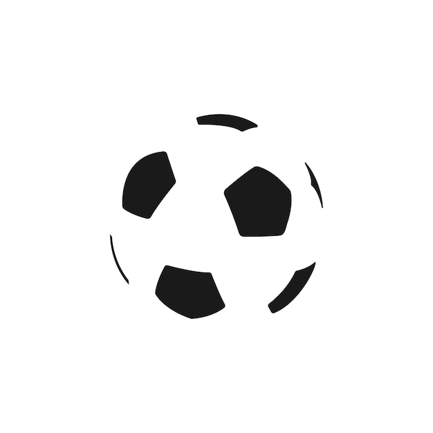 Palla da calcio. pallone da calcio. attrezzature sportive, logo. illustrazione vettoriale