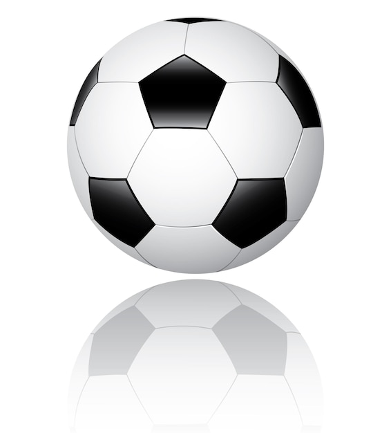 Футбольный мяч или футбольный мяч с отражением