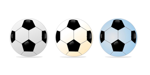 サッカーボールまたはサッカーのベクトルイラスト