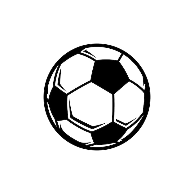 Вектор Икона футбольного мяча на белом фоне классический футбольный мяч