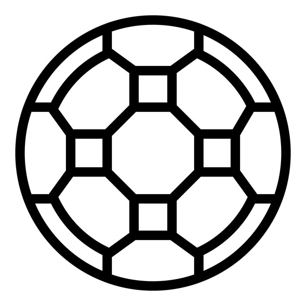 Soccer ball icon outline vector Sport game Field action