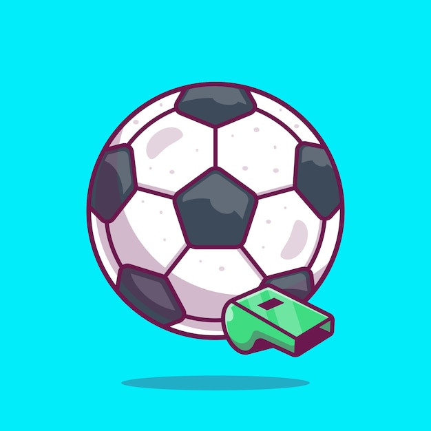 Soccer ball  icon . soccer ball and whistle, sport icon  isolated