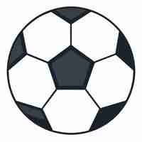 Vector soccer ball icon solid white background 14