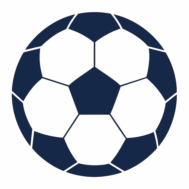 Vector soccer ball icon solid white background 15