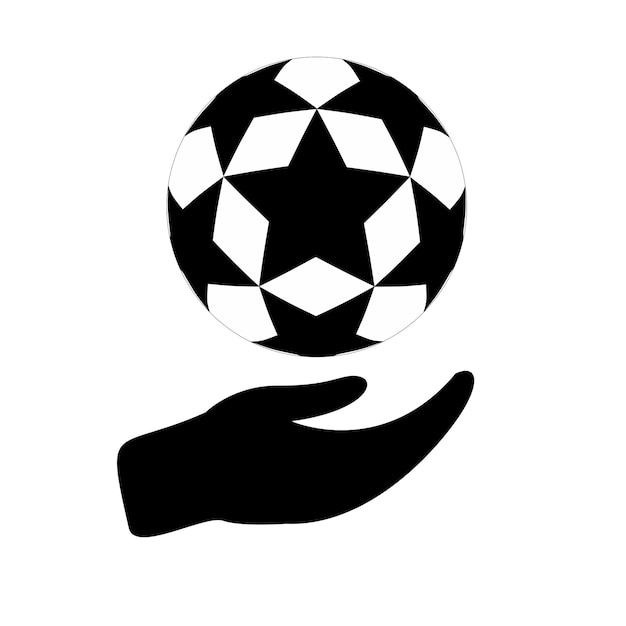 Illustrazione vettoriale dell'icona del pallone da calcio
