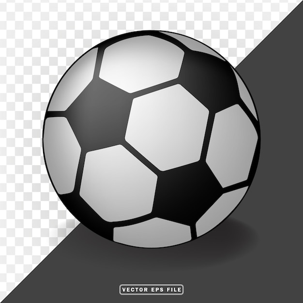 Pallone da calcio illustrazione vettore 3d