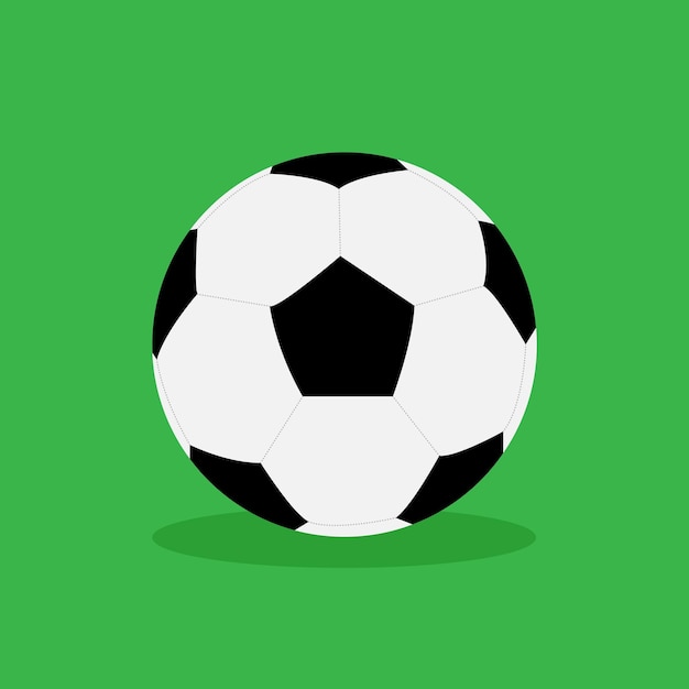 Premium Vector | The soccer ball is lying on the grass