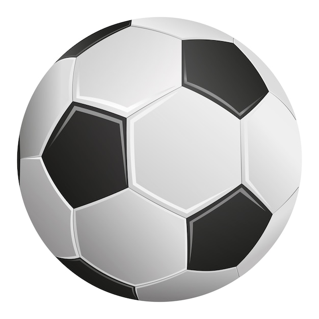 Vector soccer ball isolated on white background.