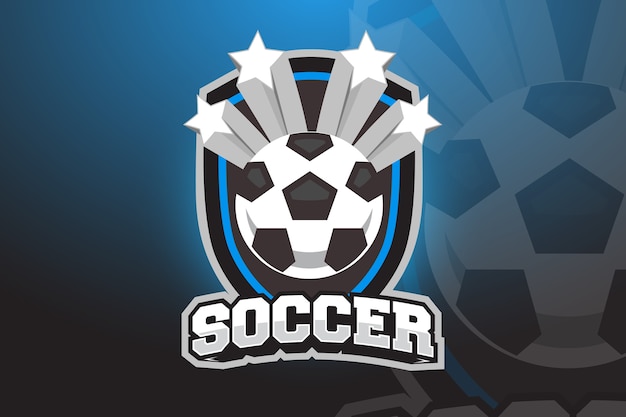 Футбольный мяч логотип дизайн для esports, sport team