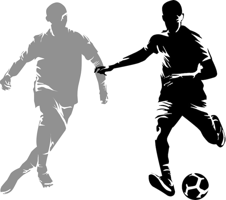Vector サッカーボール選手サッカーシルエットベクトル