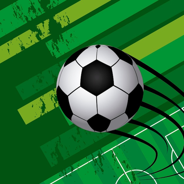 Vector soccer ball poster