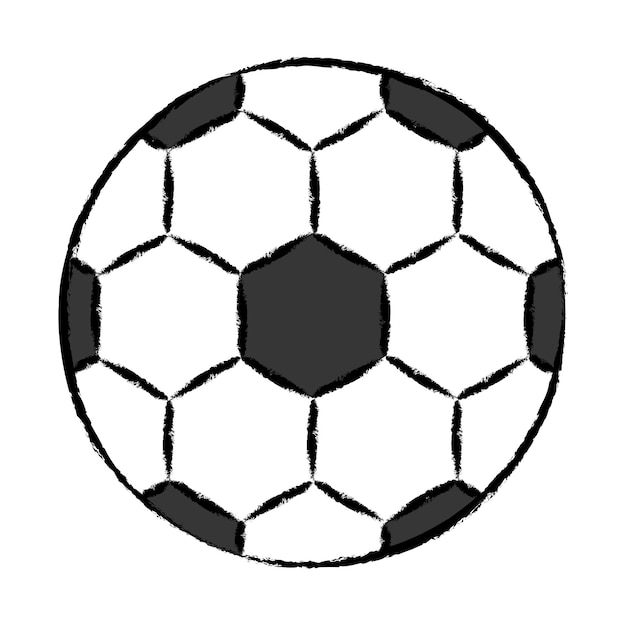 Vettore palla da calcio su sfondo bianco