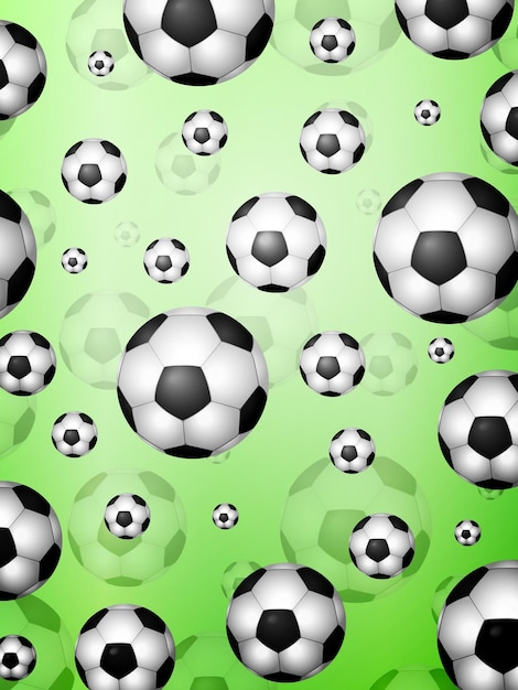 Soccer balls background