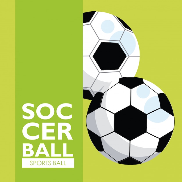 Vector soccer balls banner,