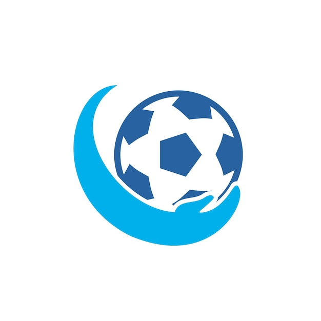 soccer care vector logo design