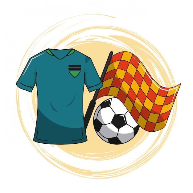 Soccer cartoon elements