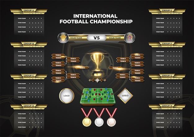 サッカーグループテーブルでサッカー選手権放送の背景