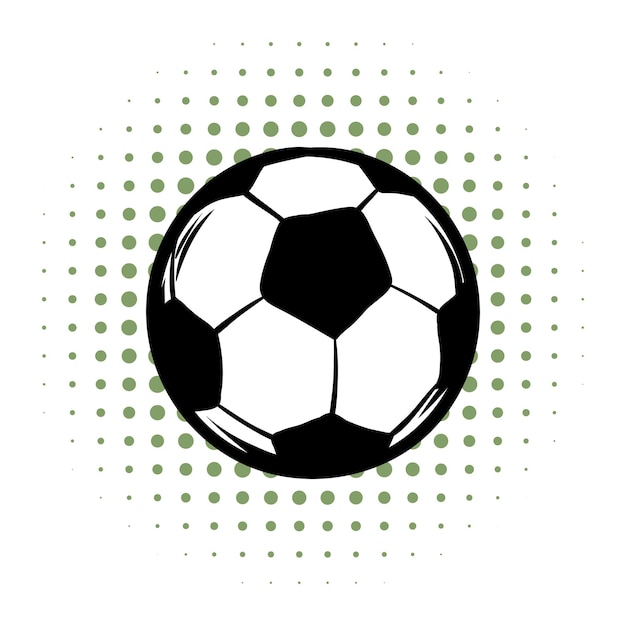 Soccer comics icon Football Colored symbols on a white background