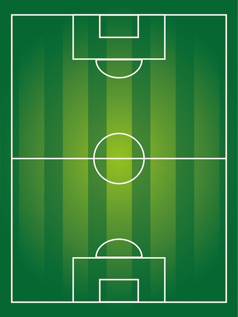 Progettazione di calcio sopra l'illustrazione di vettore del fondo del campo