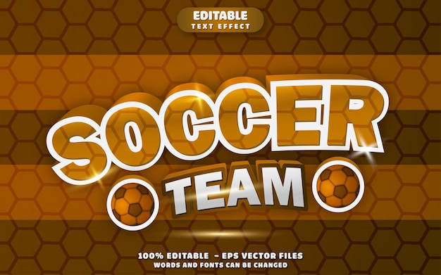 Soccer editable text effect