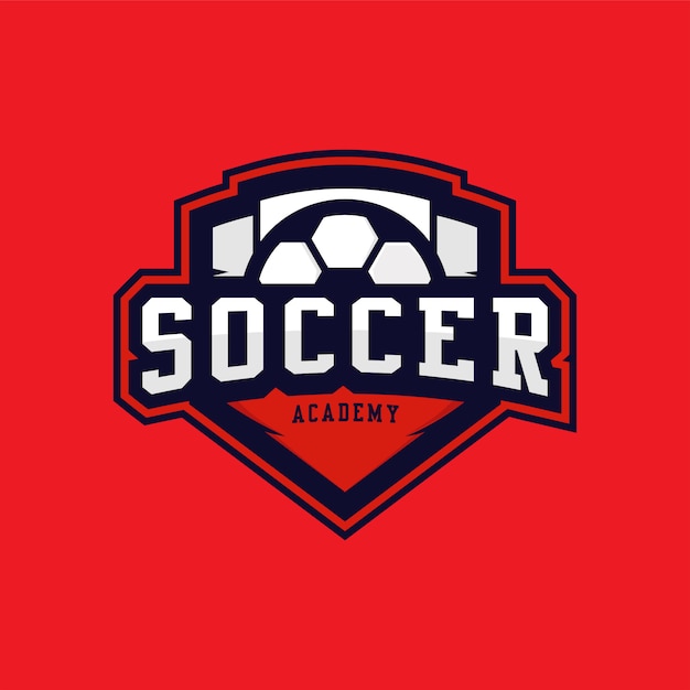 Шаблон логотипа эмблемы футбола