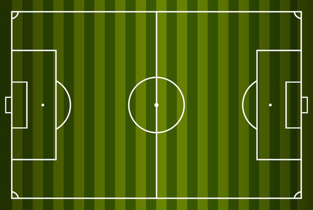 Vector soccer field or football field vector illustration. eps 10.