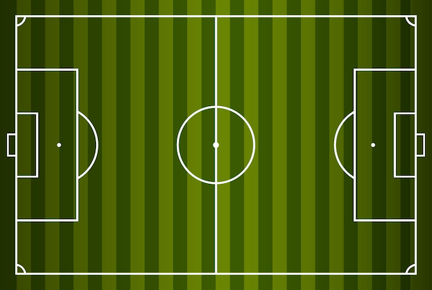 축구장 또는 축구장 벡터 일러스트 레이 션. 10화.