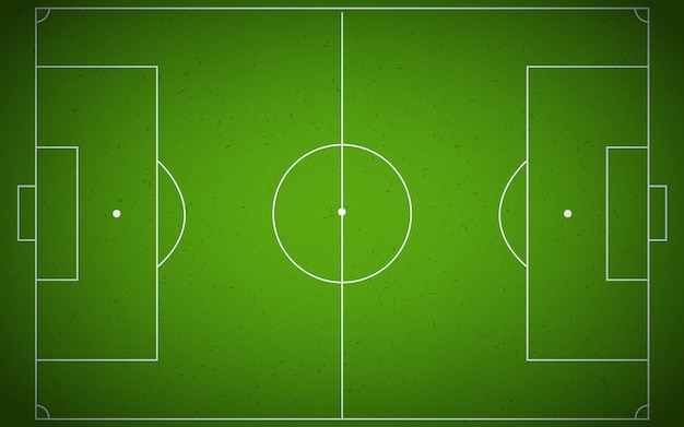 Vector soccer field or soccer field top view