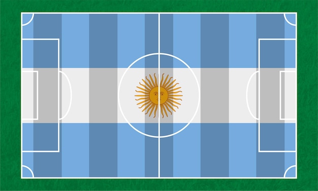 ベクトル アルゼンチンの国旗が入ったサッカー場