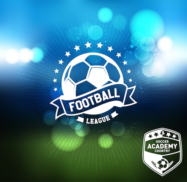 Soccer football badge logo design template