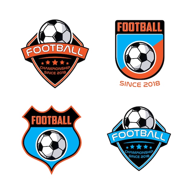 Soccer football champions logo badges