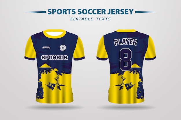 Soccer Football Jersey Design Template for Print