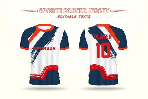 Soccer Football Jersey Design Template for Printing