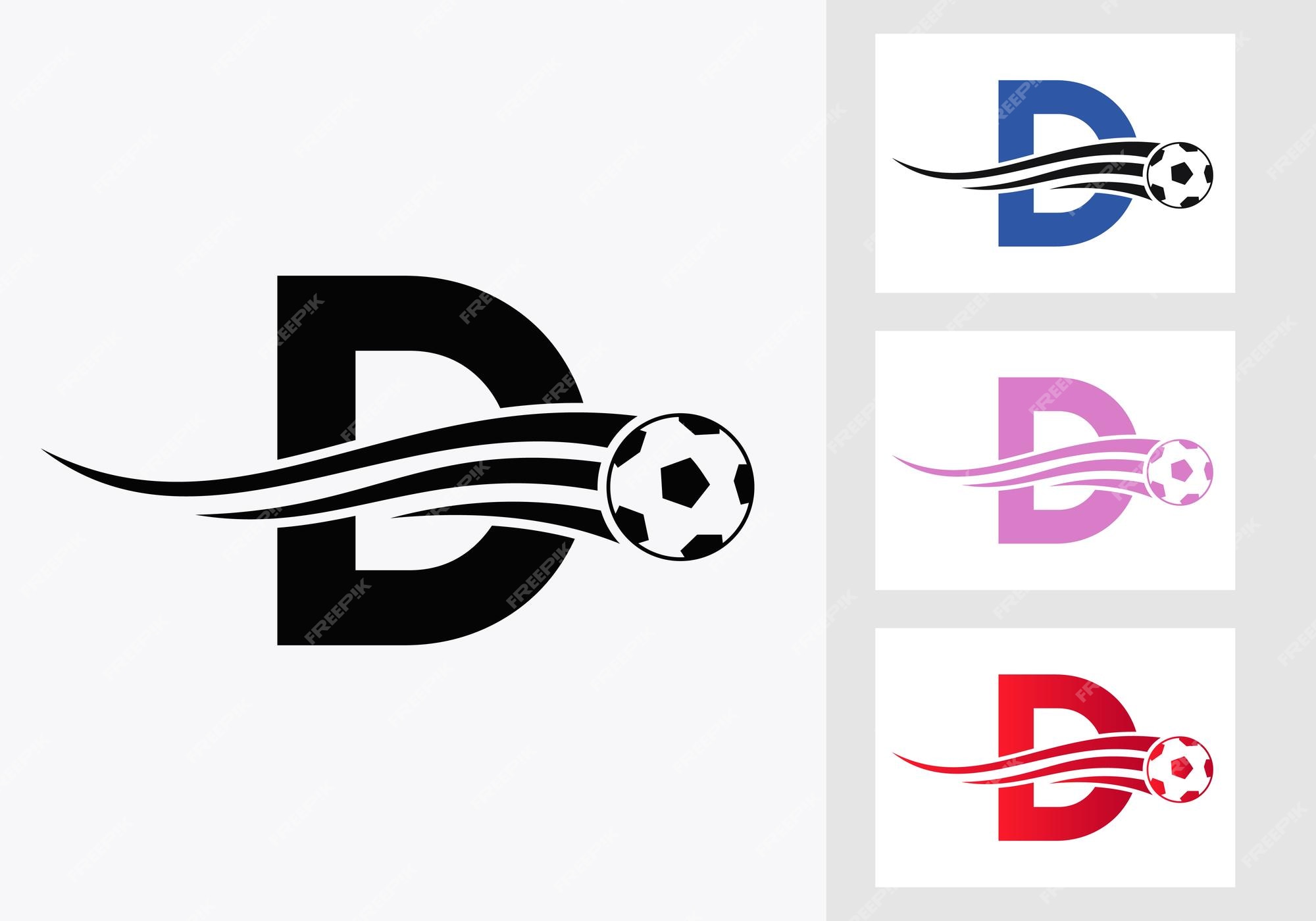 Premium Vector | Soccer Football Logo On Letter D Sign Soccer Club