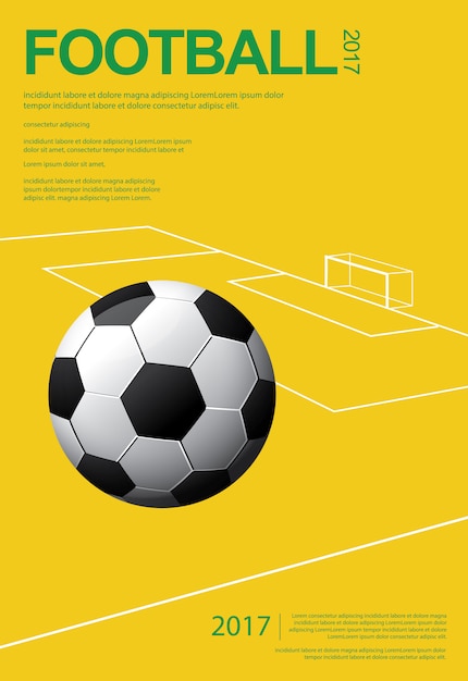 Illustrazione del manifesto del manifesto di calcio di calcio