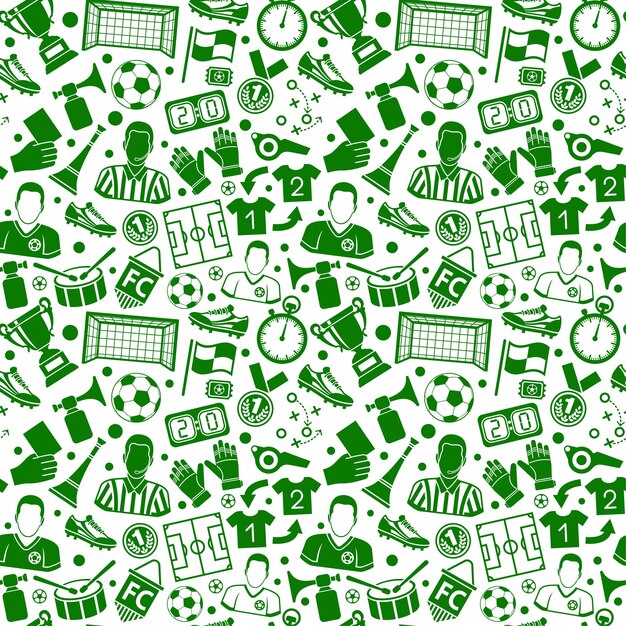 Soccer football seamless pattern